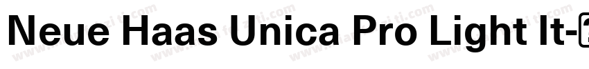 Neue Haas Unica Pro Light It字体转换